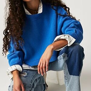 Free People Easy Street Crop Pullover